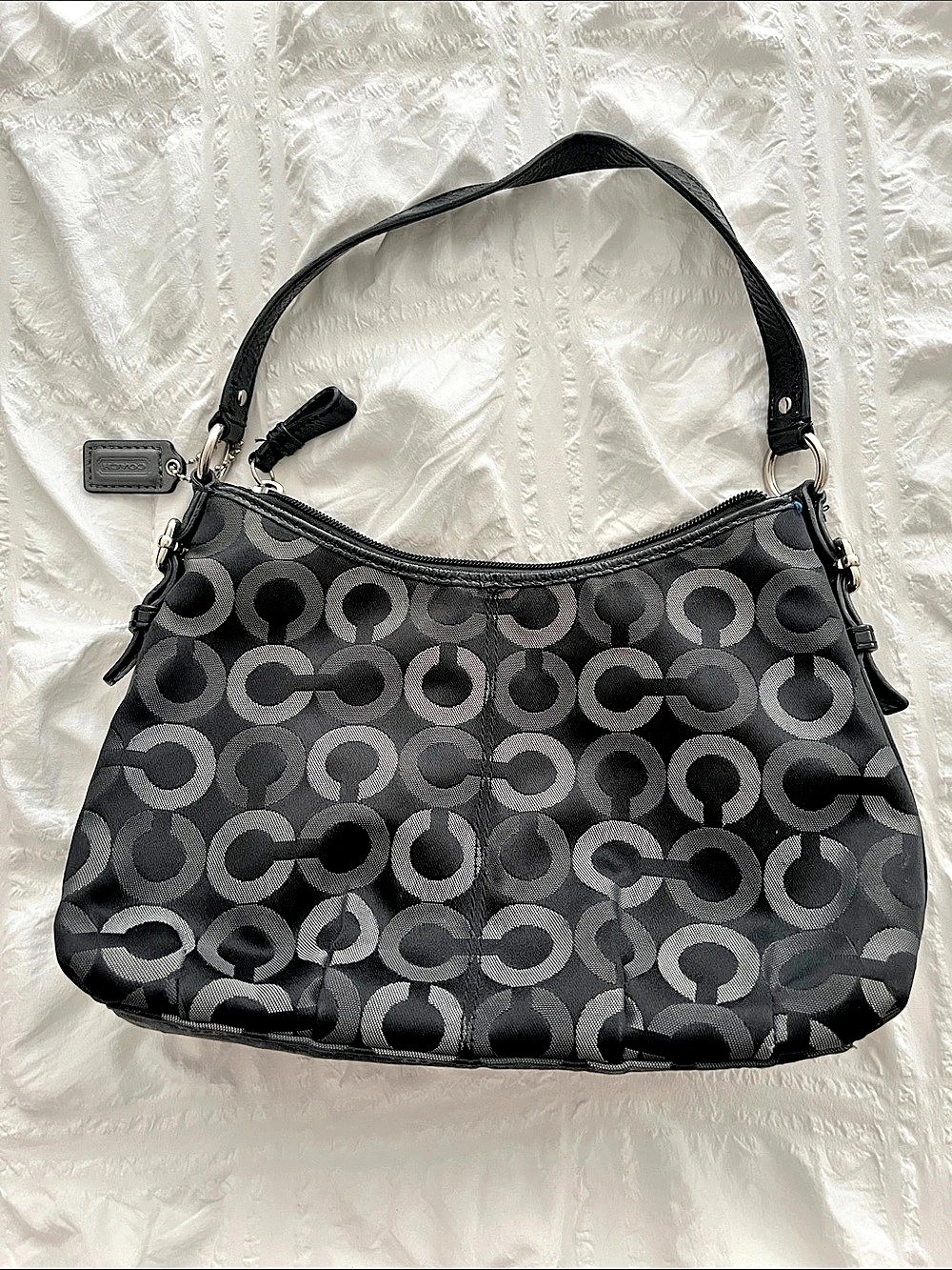 Coach Vintage Signature Soho Hobo Bag Black & Gray - Picture 2 of 7